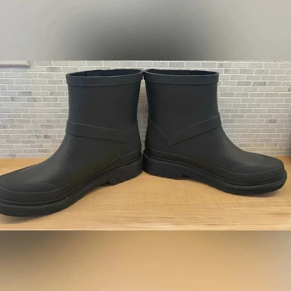 Chooka Quality Waterproof Black Pullon Damascus Moto Mid Rain Boot Womens 10 NEW - Picture 8 of 11